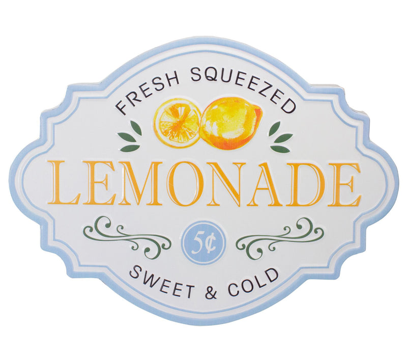 15.25" "Fresh Squeezed Lemonade" Metal Sign Spr ing Wall Decor — View 3