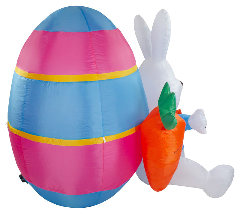 4' Outdoor Inflatable Lighted Easter Bunny with Carrots — View 5