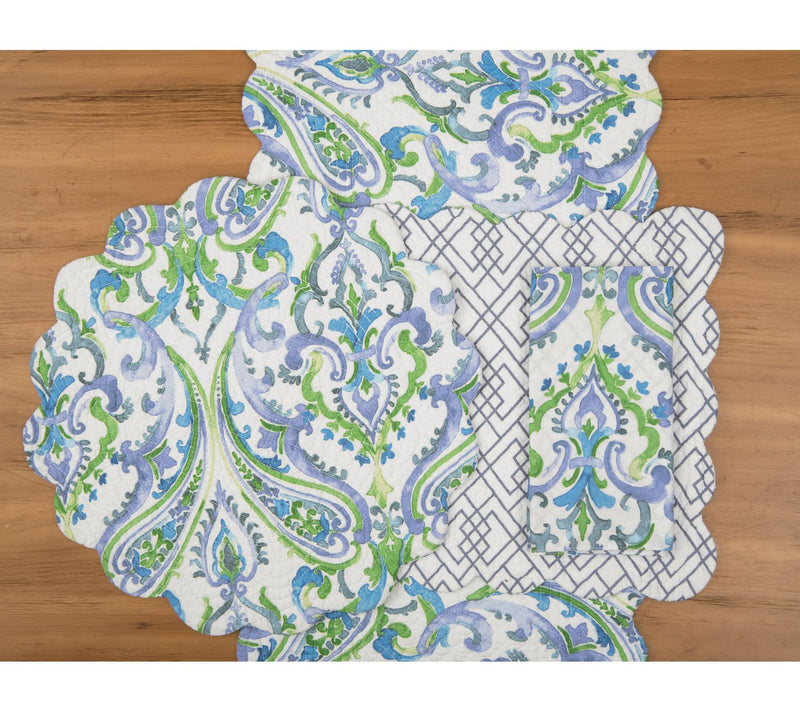 14" x 51" Juliet Quilted Reversible Table Runner by Valerie — View 5