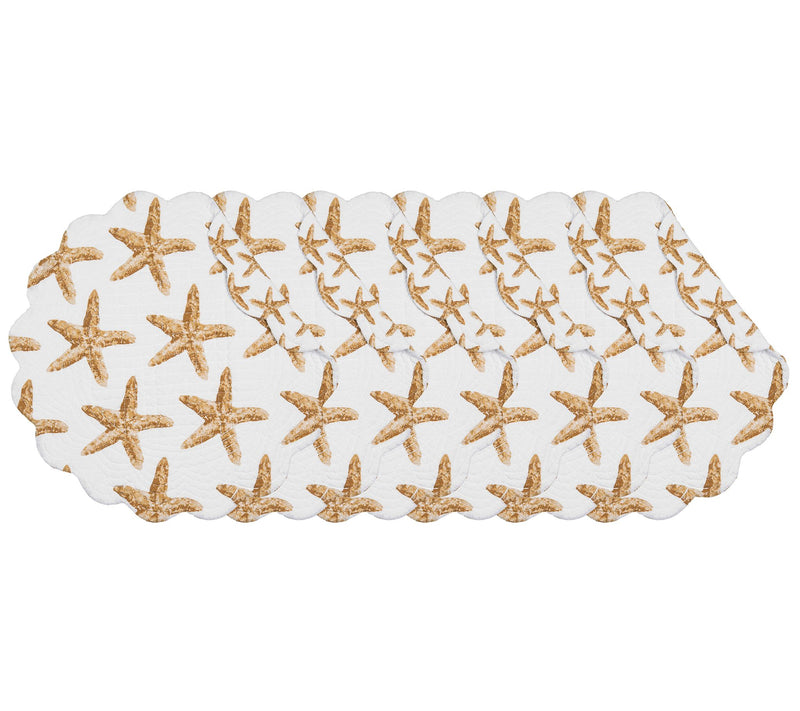 17" Sandbridge Stars Round Placemat Set of 6 byValerie — View 6