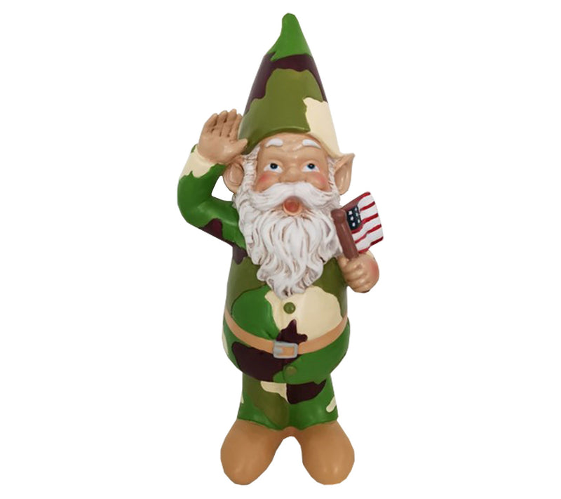 SWI Garden 12" Resin Army Gnome — Main view