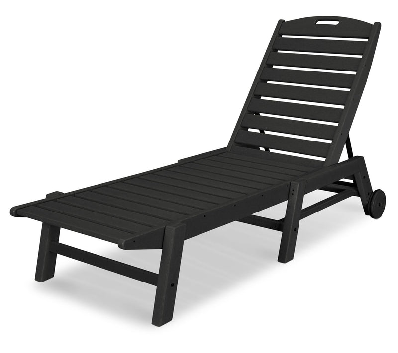 POLYWOOD Nautical Chaise with Wheels — Main view