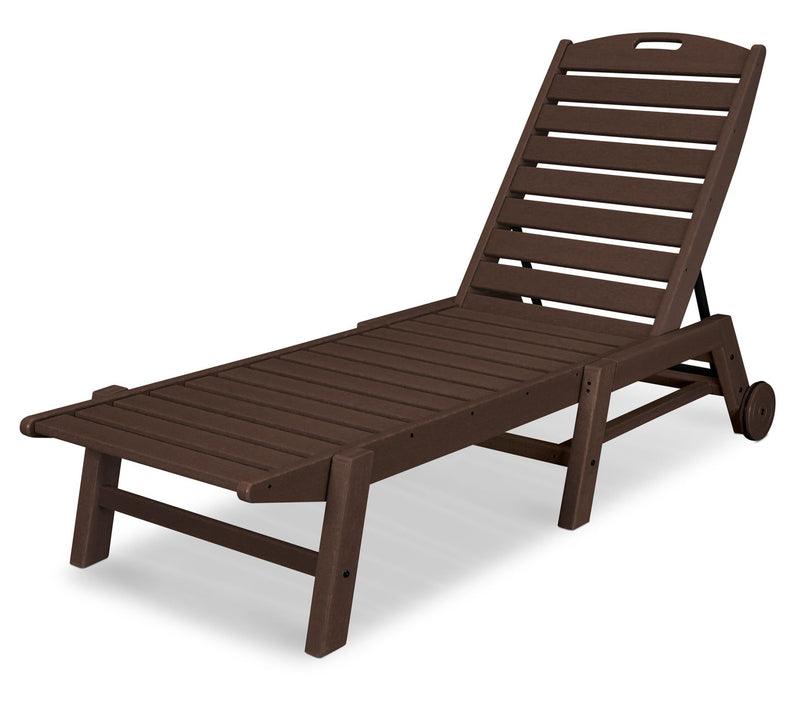 POLYWOOD Nautical Chaise with Wheels — View 5