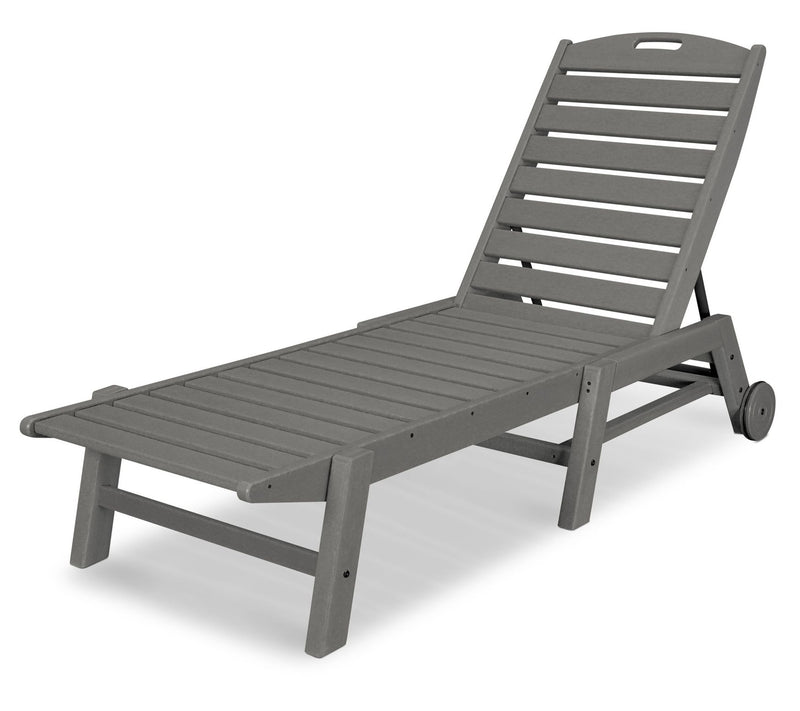 POLYWOOD Nautical Chaise with Wheels — View 9