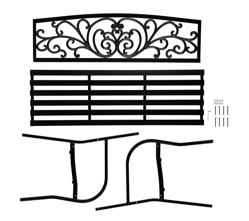 Plow & Hearth Blooming Garden Metal Bench — View 6