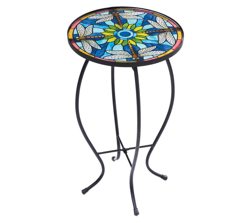 Glass Table, Tiffany Inspired Dragonfly by Evergreen — View 3