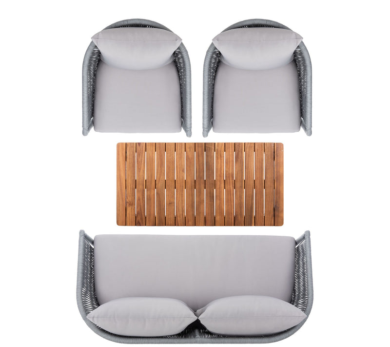 Velso 4 Piece Outdoor Living Set by Safavieh — View 8