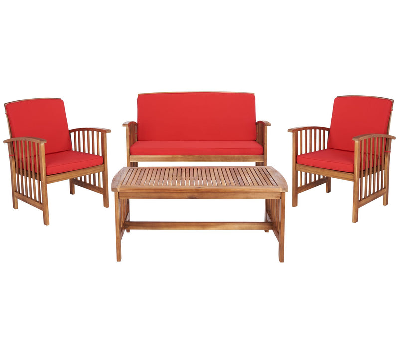 Rocklin 4 Piece Outdoor Conversation Set by Safavieh — View 9
