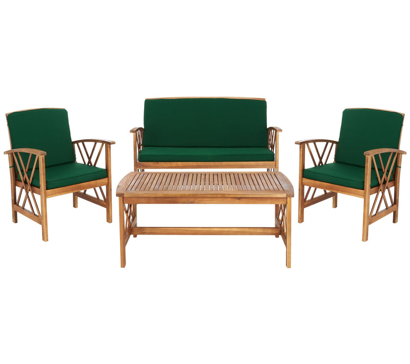 Fontana 4-Piece Outdor Living Set by Safavieh — View 5