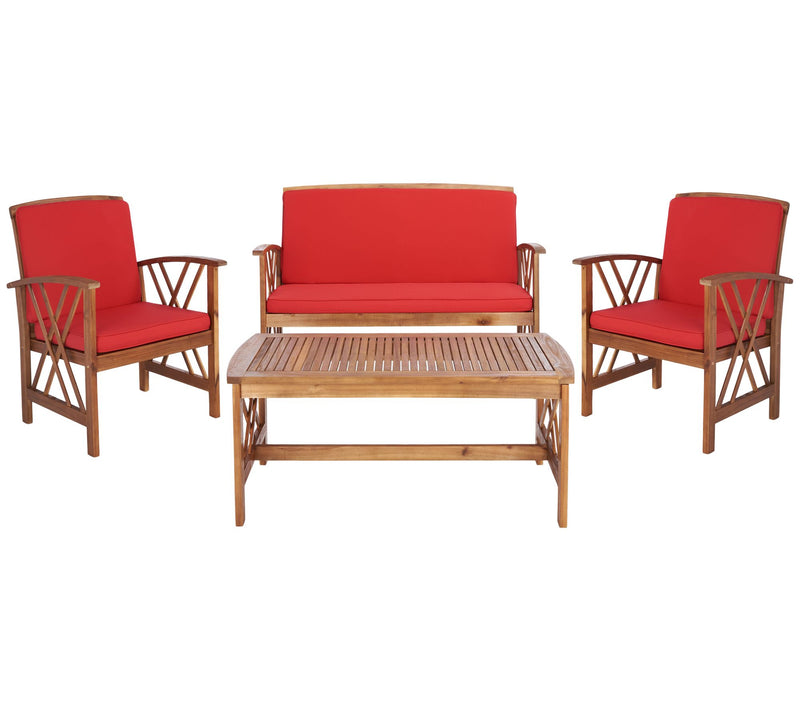 Fontana 4-Piece Outdor Living Set by Safavieh — View 7