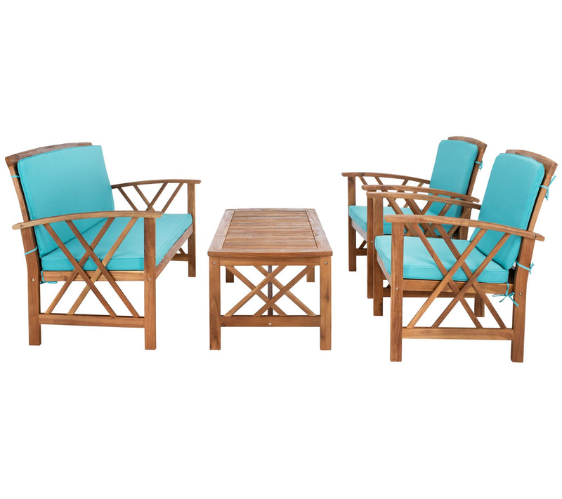 Fontana 4-Piece Outdor Living Set by Safavieh — View 12