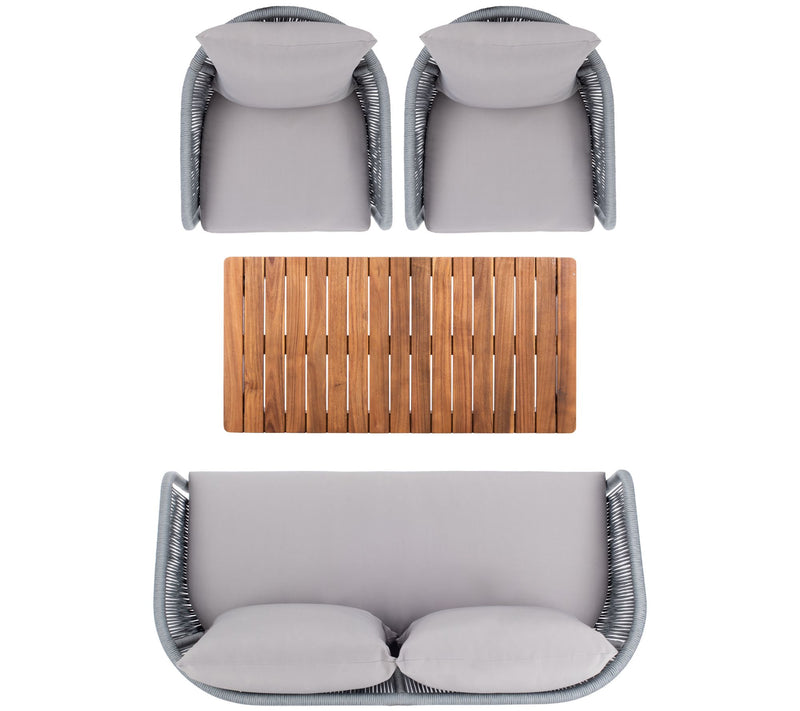 Prester 4 Piece Outdoor Living Set by Safavieh — View 11