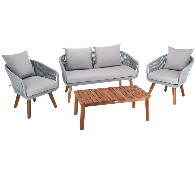 Prester 4 Piece Outdoor Living Set by Safavieh — View 9