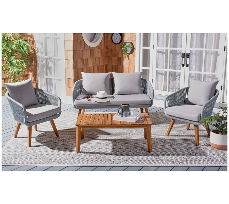 Prester 4 Piece Outdoor Living Set by Safavieh — View 13