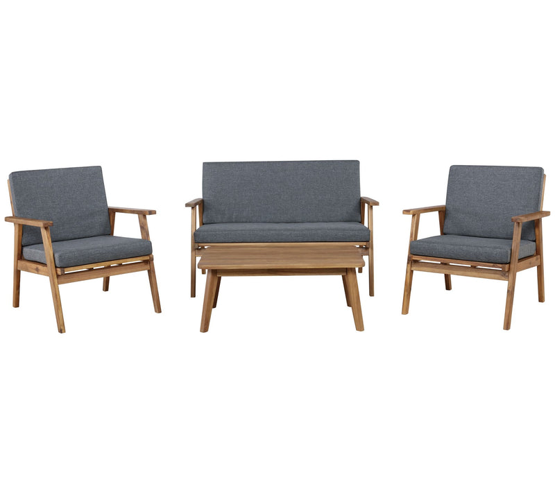 Linon Home Renata Outdoor 4-Piece Chat Set with Cushions — View 5