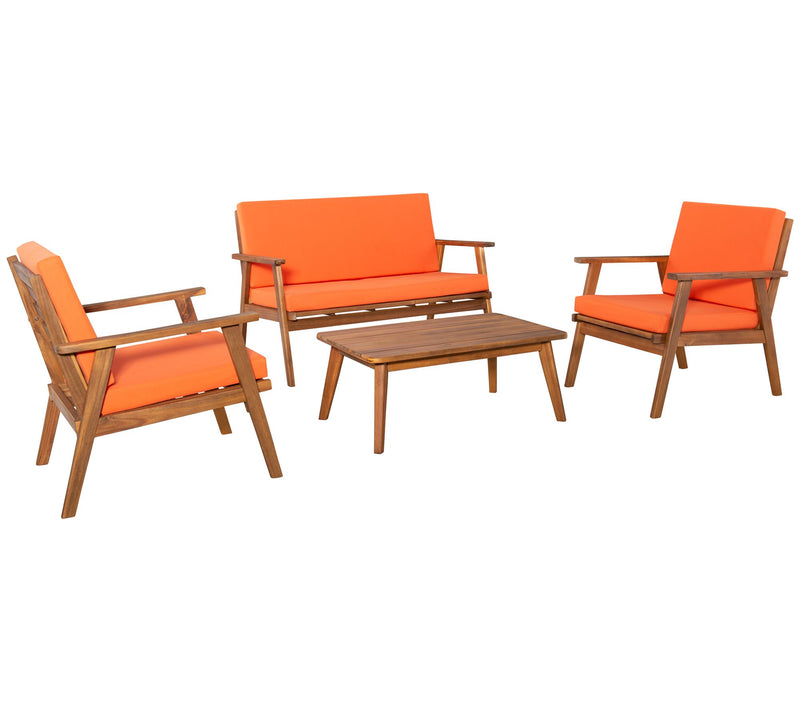Linon Home Renata Outdoor 4-Piece Chat Set with Cushions — View 7