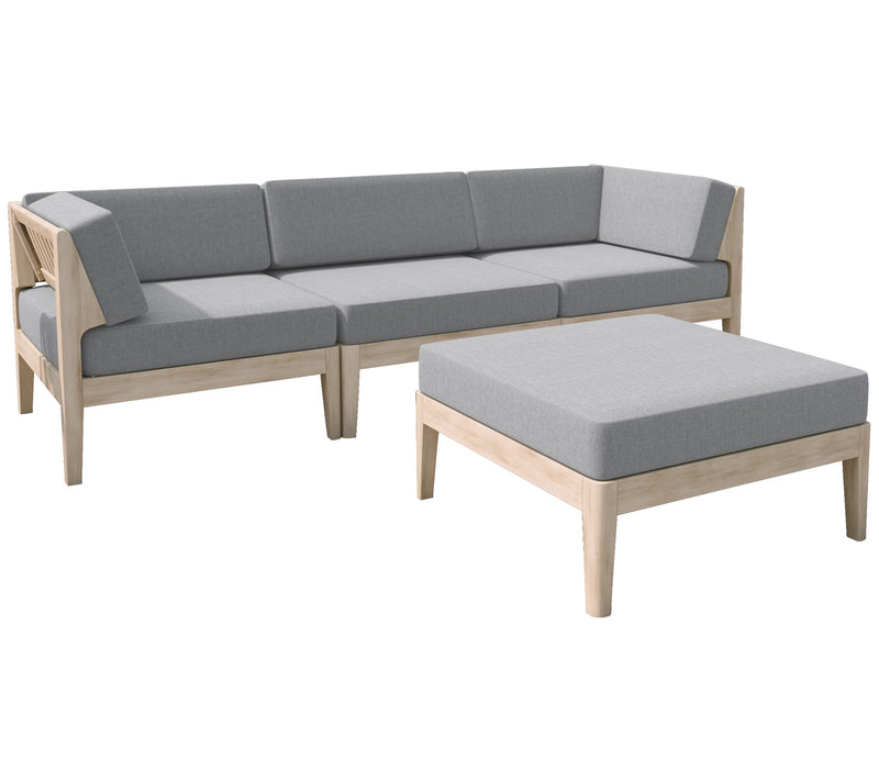 Linon Home Gables Outdoor 4-Piece Set with Cushions — View 3