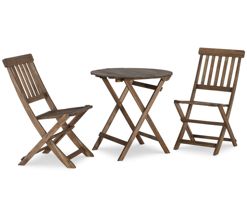 Linon Home Sutton Indoor/Outdoor Teak Cafe 3-Piece Set — Main view