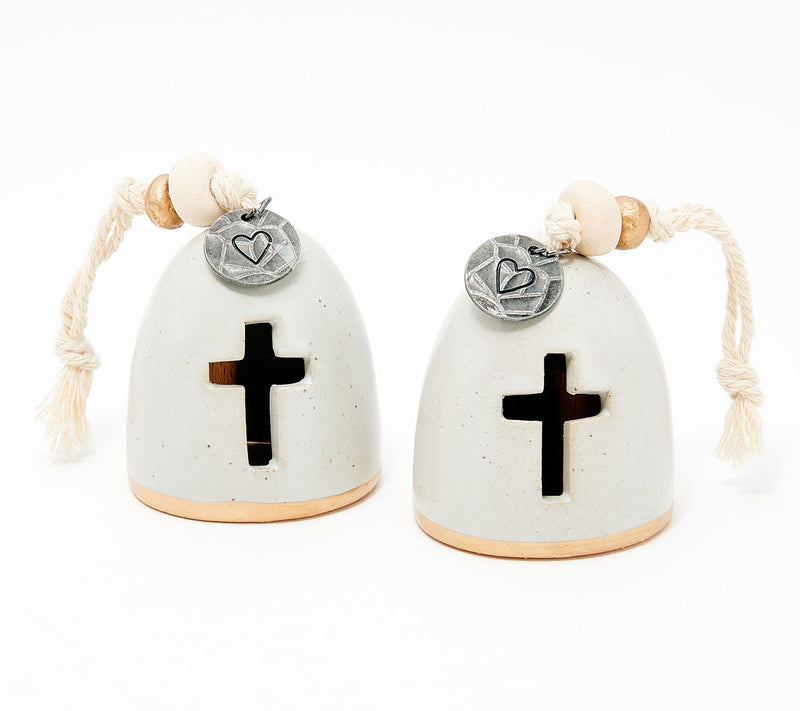 DEMDACO S/2 Stoneware Inspirational Mini Bells in Gift Boxes — Main view