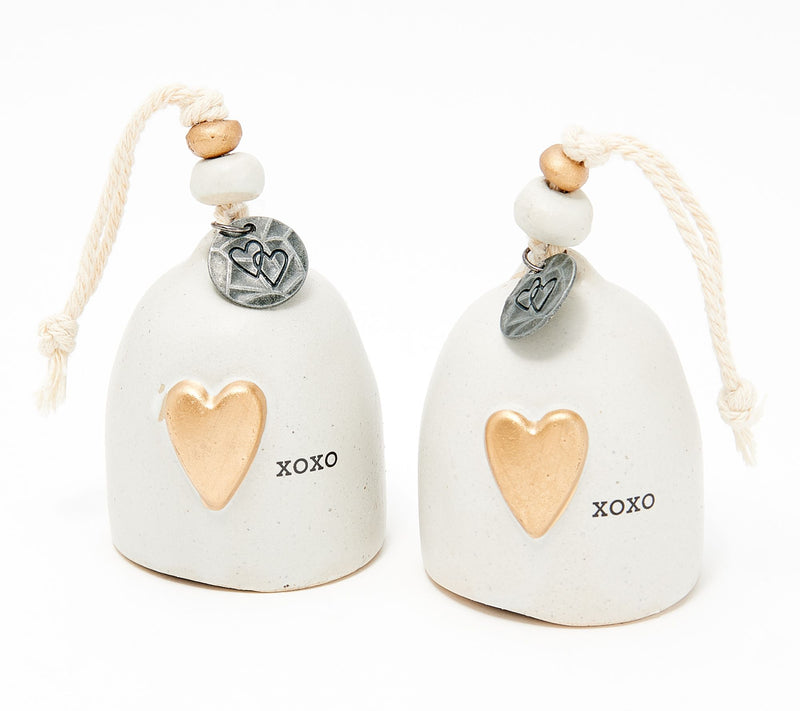 DEMDACO S/2 Stoneware Inspirational Mini Bells in Gift Boxes — View 3
