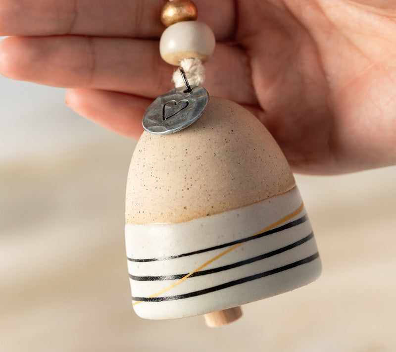 DEMDACO S/2 Stoneware Inspirational Mini Bells in Gift Boxes — View 12