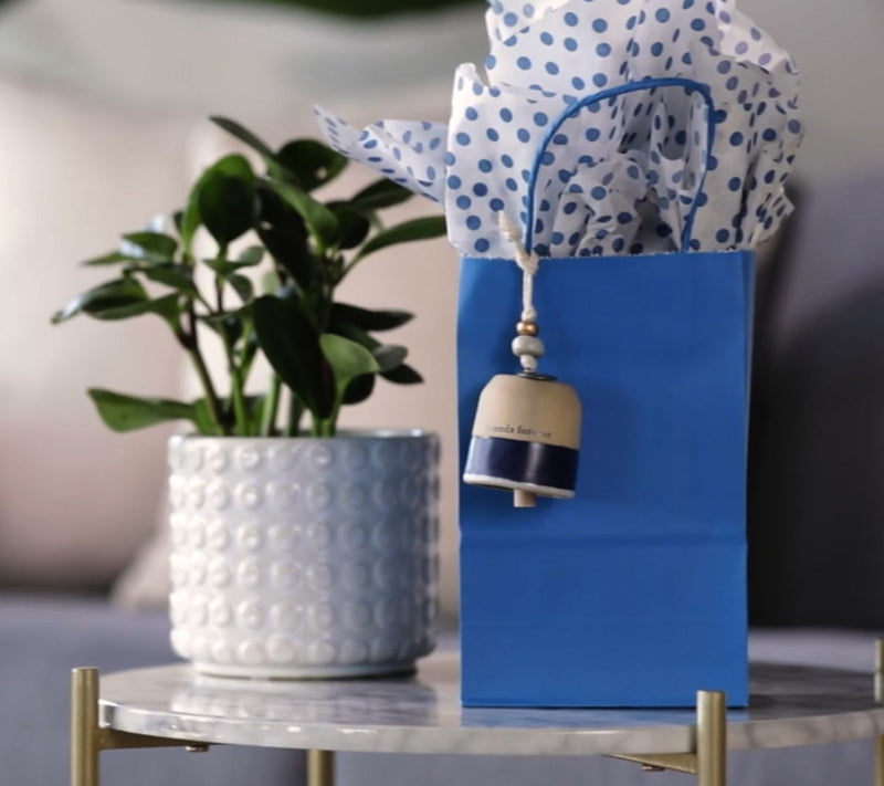 DEMDACO S/2 Stoneware Inspirational Mini Bells in Gift Boxes — View 10