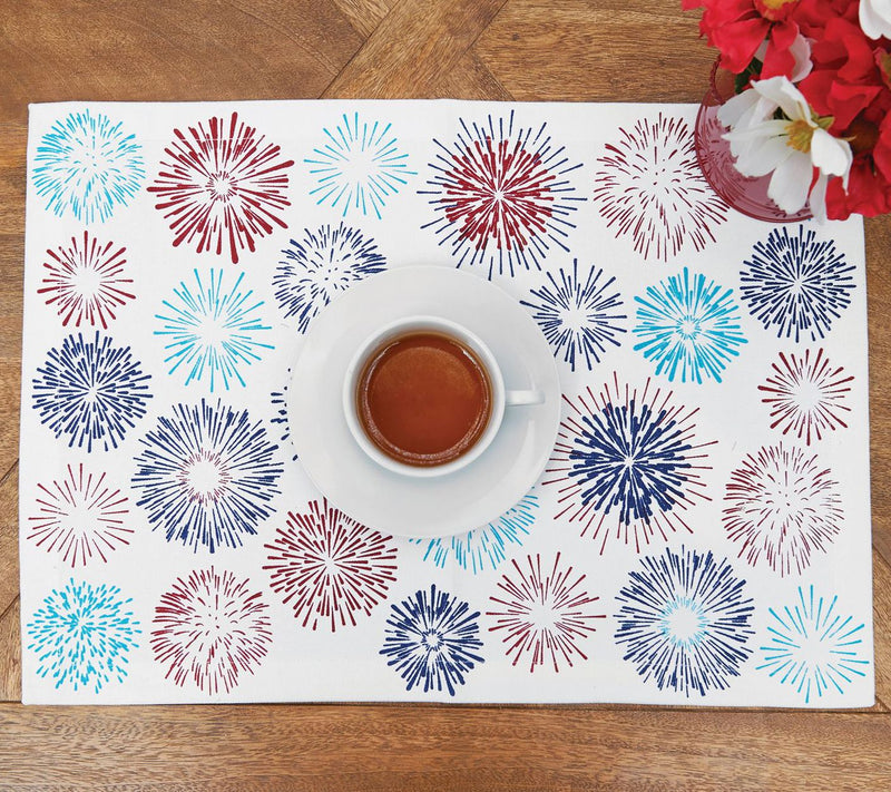 14" x 20" Firework Sparkle Placemat Set of 6 byValerie — View 3