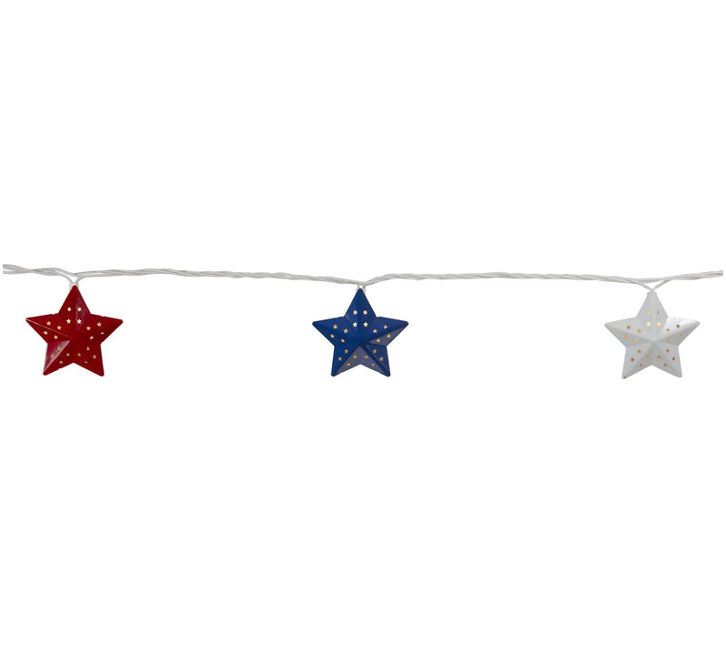 Northlight 10-Count Red & Blue Fourth of July Star Light Set — View 5