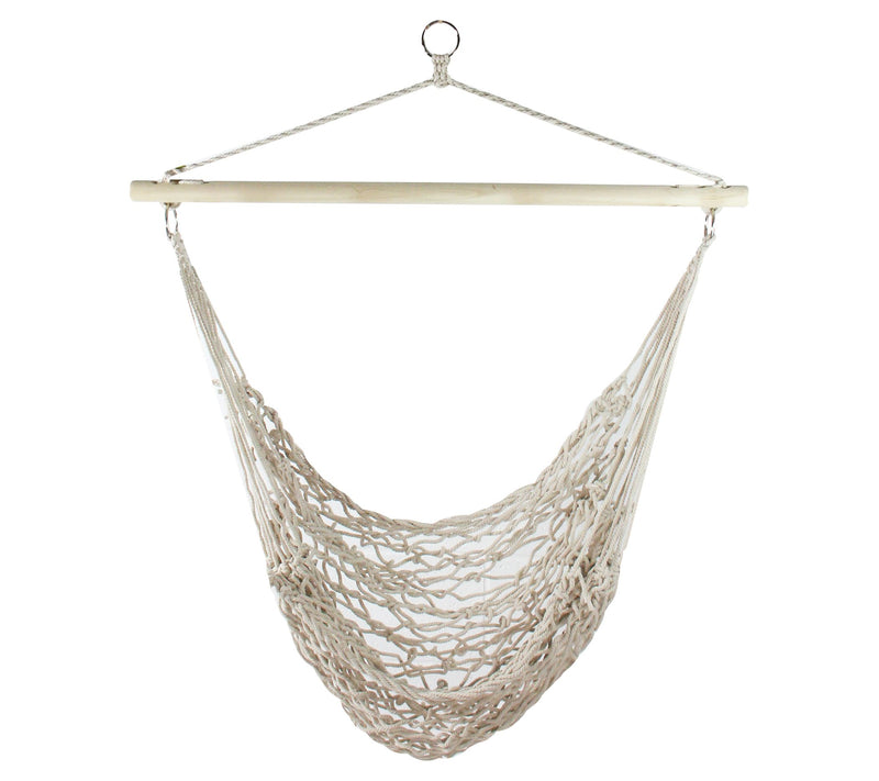 Northlight 44" x 39" Cotton Macrame Hammock Char — View 3