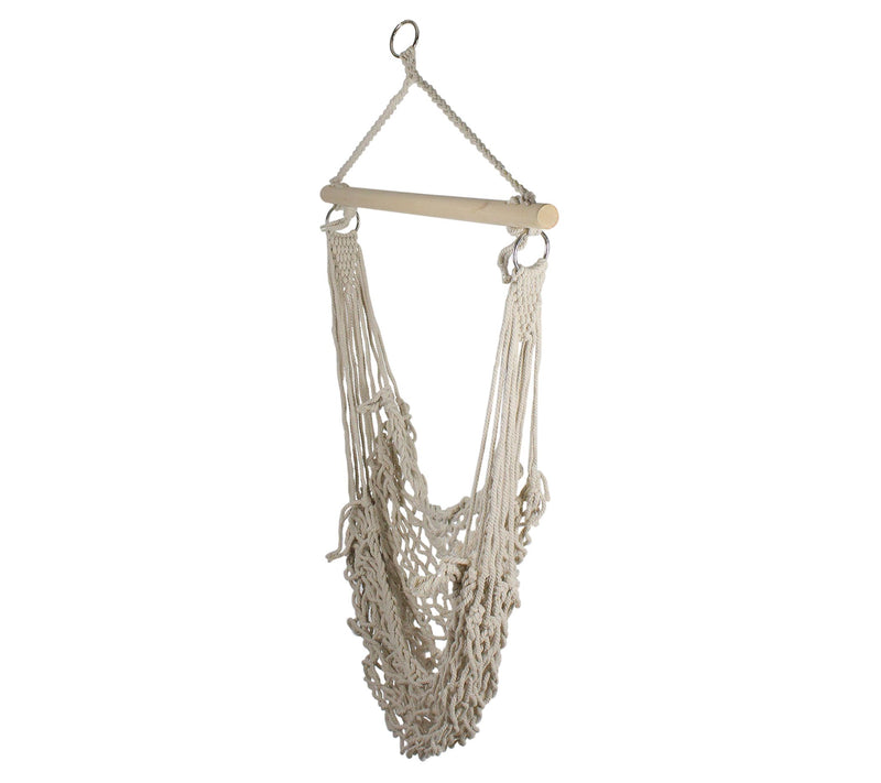 Northlight 44" x 39" Cotton Macrame Hammock Char — View 4