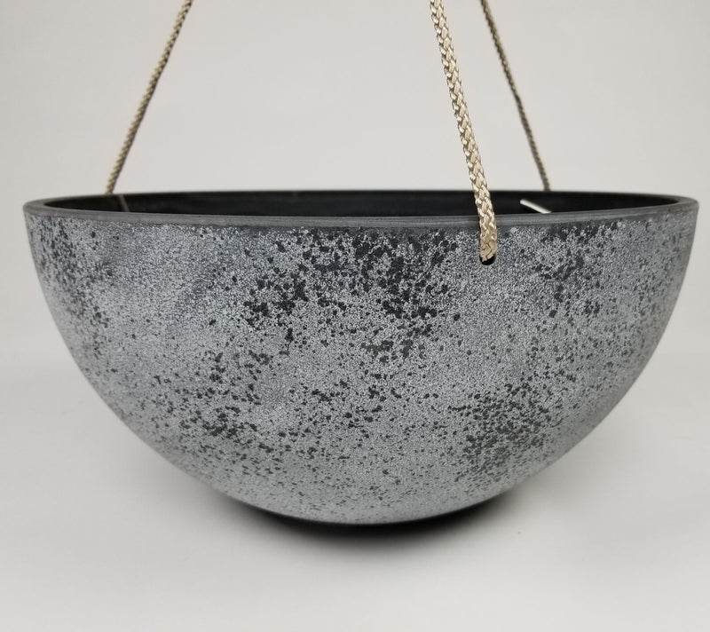 Hanging Planter Medium Round, Speckled Gray — View 4