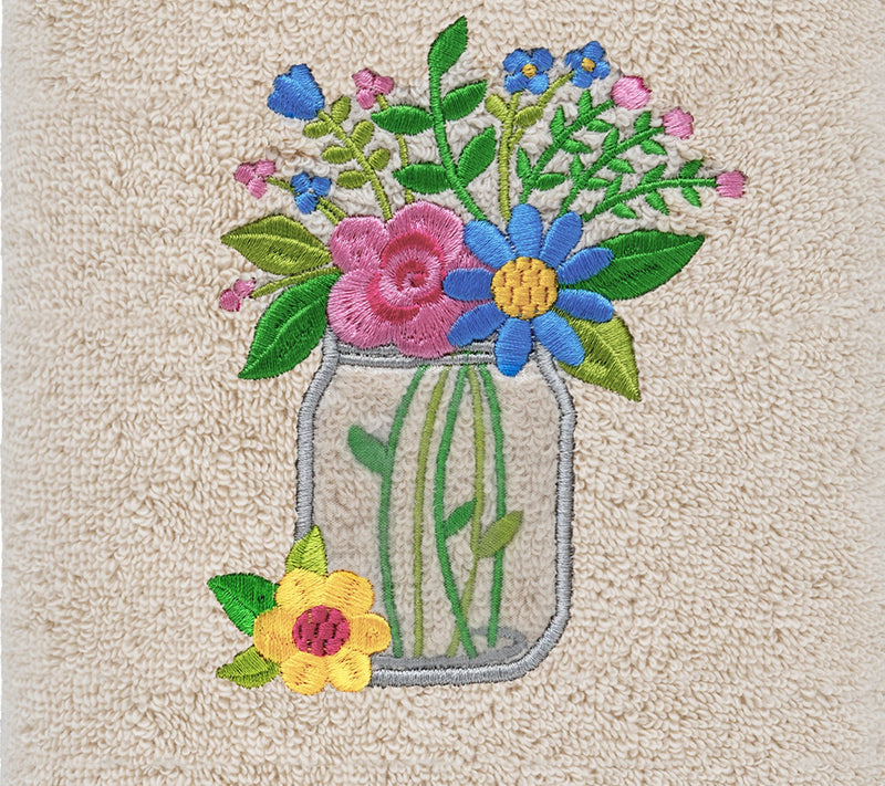 Linum Home Textiles Country Bouquet EmbroideredHand Towels — View 6