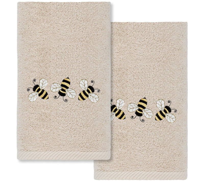 Linum Home Textiles Bee Dance - Embroidered 2-Pc Hand Towels — Main view