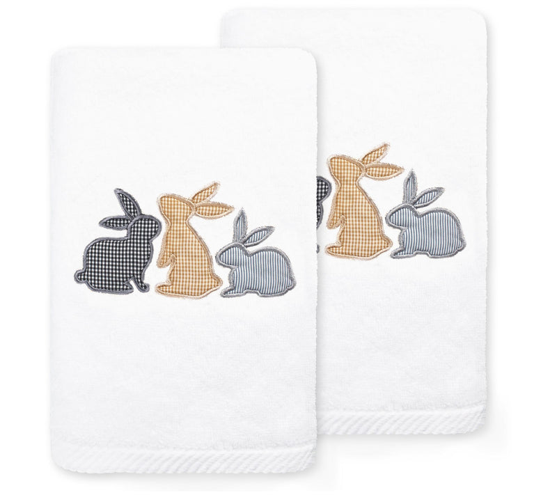 Linum Home Textiles Bunny Row - Embroidered 2-Pc Hand Towels — View 5
