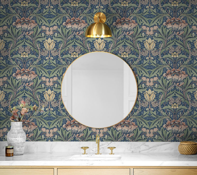 Next Wall Morris Flower Peel and Stick Wallpaper — View 9