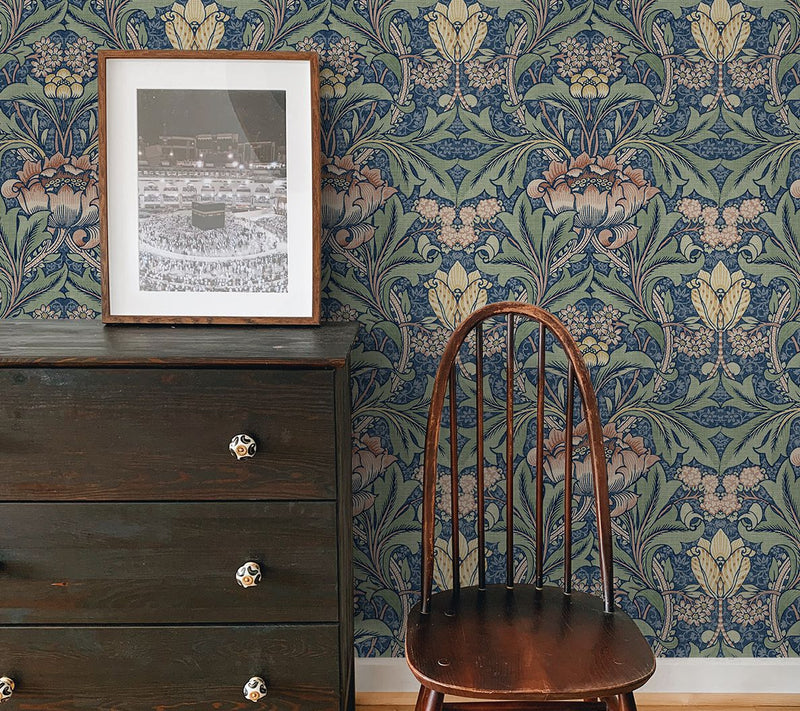 Next Wall Morris Flower Peel and Stick Wallpaper — View 10