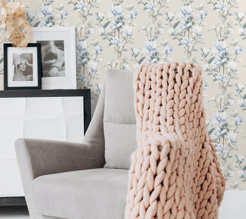 Next Wall Magnolia Trail Floral Peel and StickWallpaper — View 8