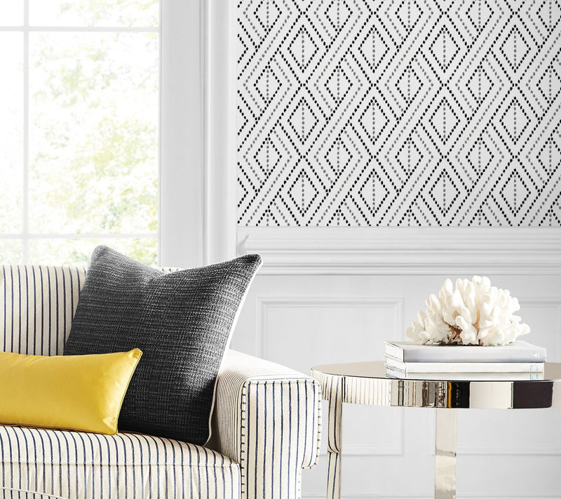 Lillian August Boho Grid Peel and Stick Wallpaper — View 8