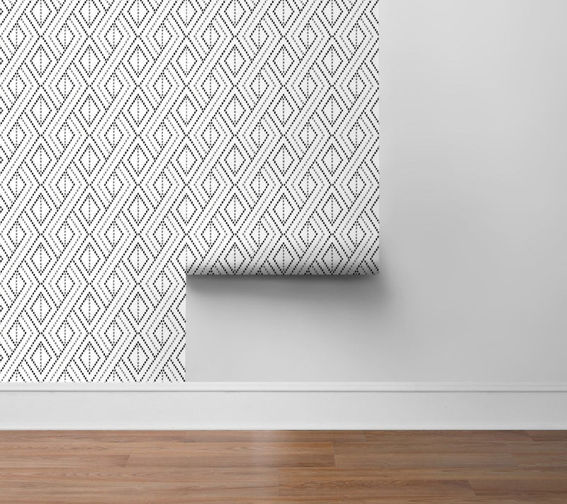 Lillian August Boho Grid Peel and Stick Wallpaper — View 10