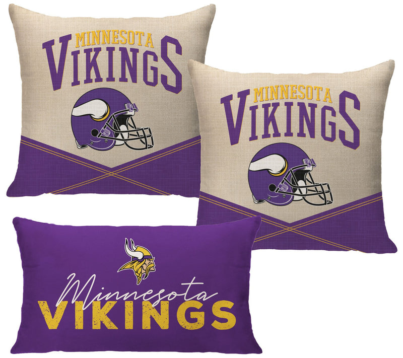 NFL 3pk Home Team Decor& Lumbar Pillow Cover Set — View 2