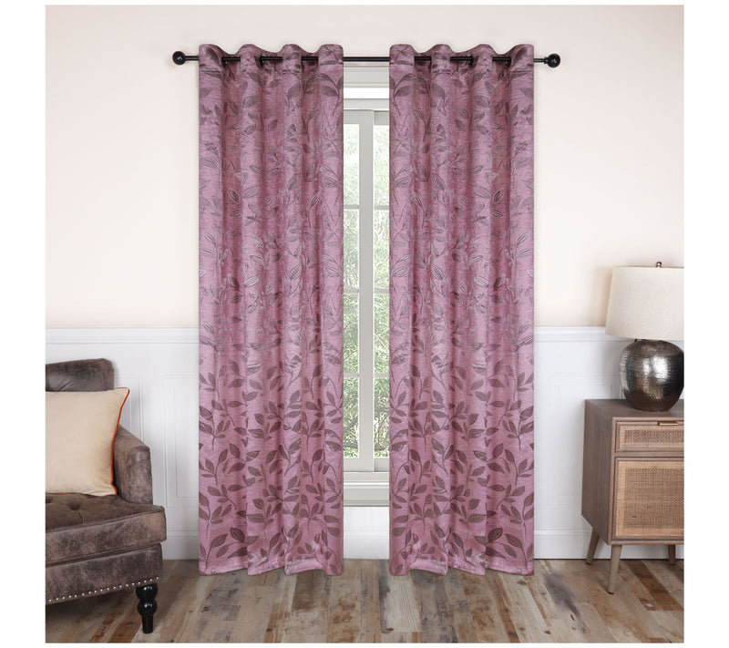 Superior Bohemian Leaves Blackout 2-Piece Curtain Set, 42x84 — View 45