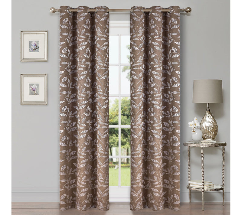 Superior Bohemian Leaves Blackout 2-Piece Curtain Set, 42x84 — View 12