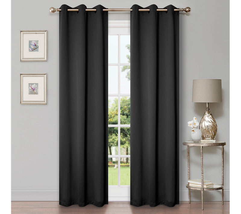 Superior Modern Solid Blackout 2-Piece Curtain Set, 42x63 — View 12