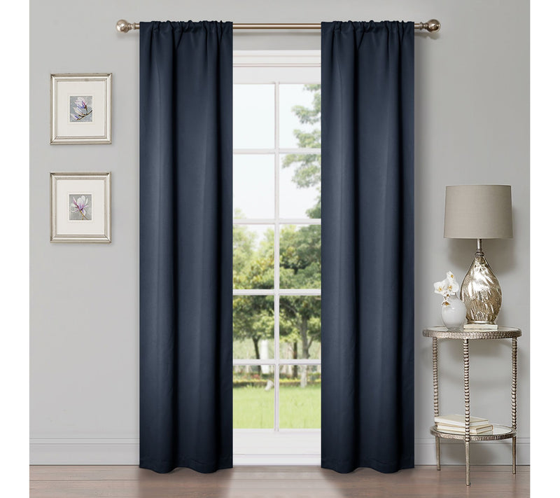 Superior Modern Solid Blackout 2-Piece Curtain Set, 42x84 — View 19
