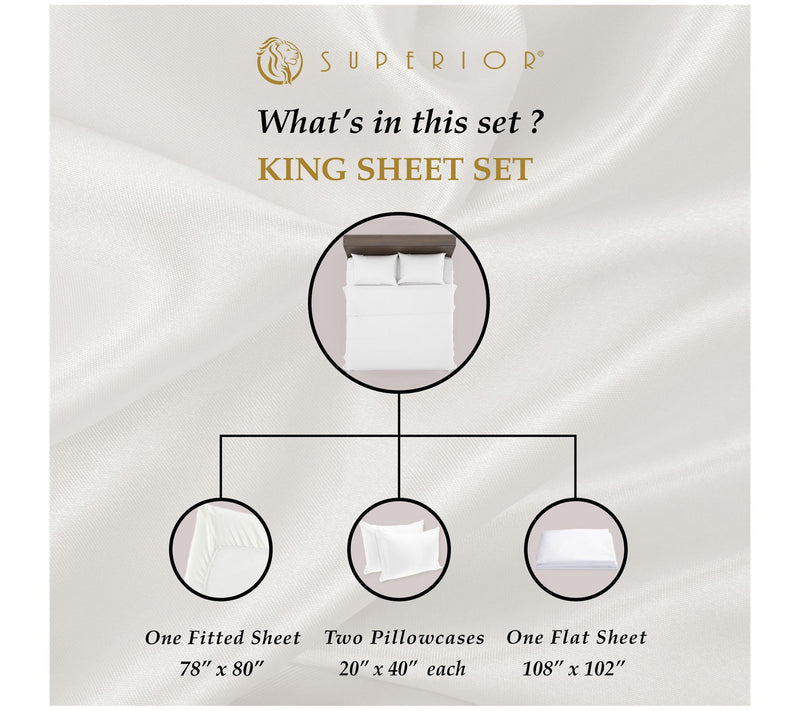 Superior 650TC Egyptian Cotton Deep Pocket Sheets Set, King — View 45