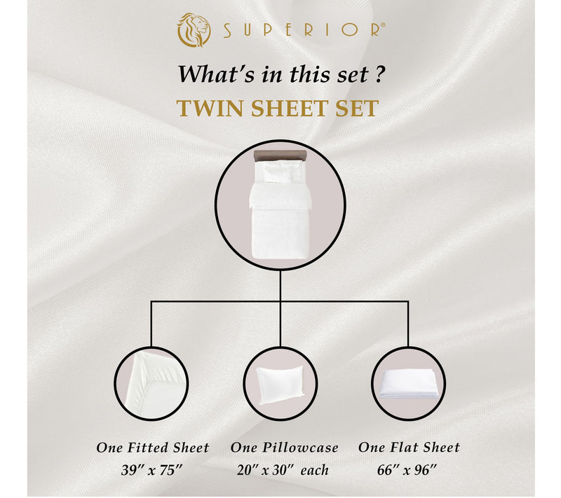 Superior 300 TC Egyptian Cotton Deep Pocket Sheets Set, Twin — View 48