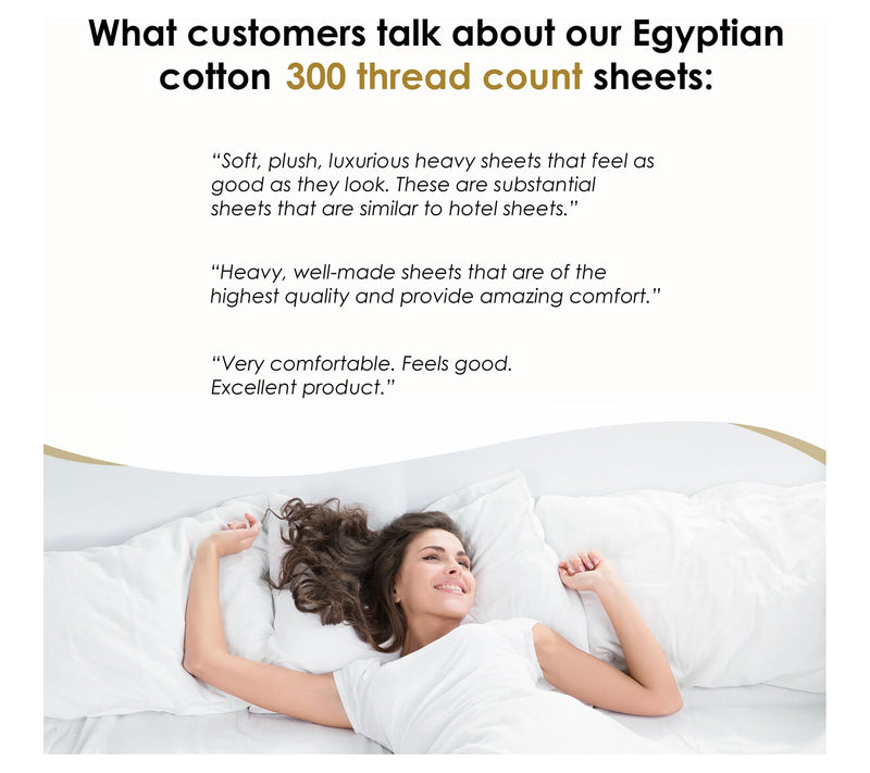 Superior 300 TC Egyptian Cotton Sheets Set, Split King — View 46