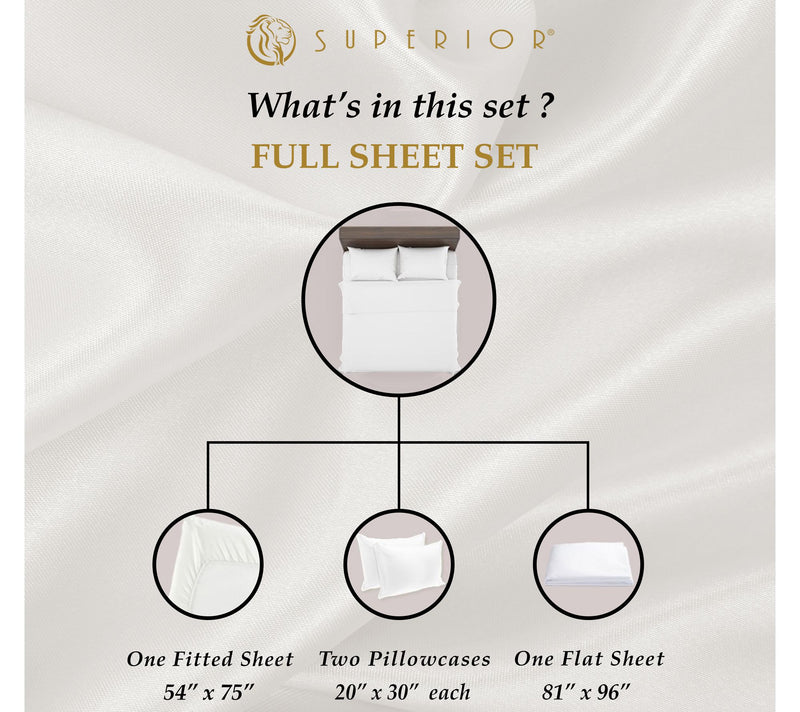 Superior 300 TC Egyptian Cotton Deep Pocket Sheets Set, Full — View 49