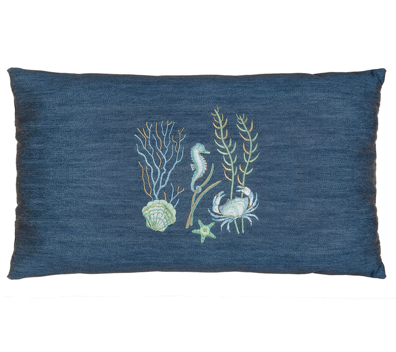Linum Home Textiles Aaron Denim Pillow Cover — Main view