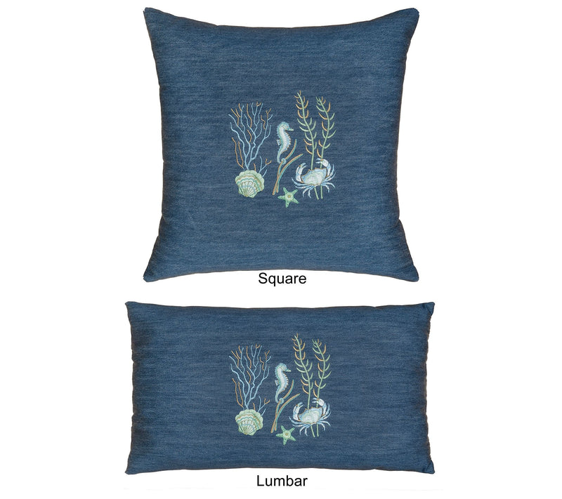 Linum Home Textiles Aaron Denim Pillow Cover — View 5